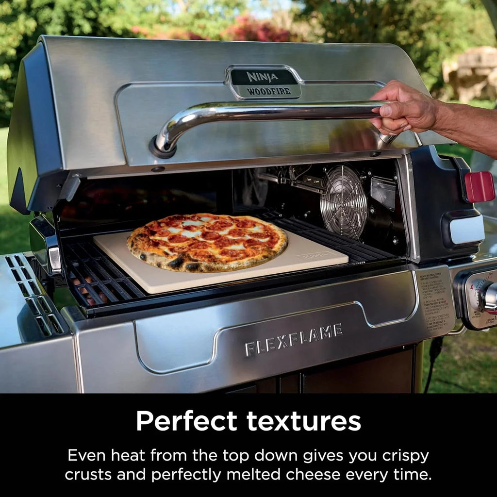 Ninja FlexFlame, Grill and Smoker, Electric and Propane Grill, Roaster, BBQ Grill, 5-in-1 Cooking System, 3 Burner, Digital Control, Outdoor Cooking, Griddle, Pizza Maker, Stainless Steel, PG301(PG301)