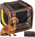 Collapsible Inflatable Dog Car Crate, Portable Travel Seat for Small Dogs (26x23x23)(S: 26)
