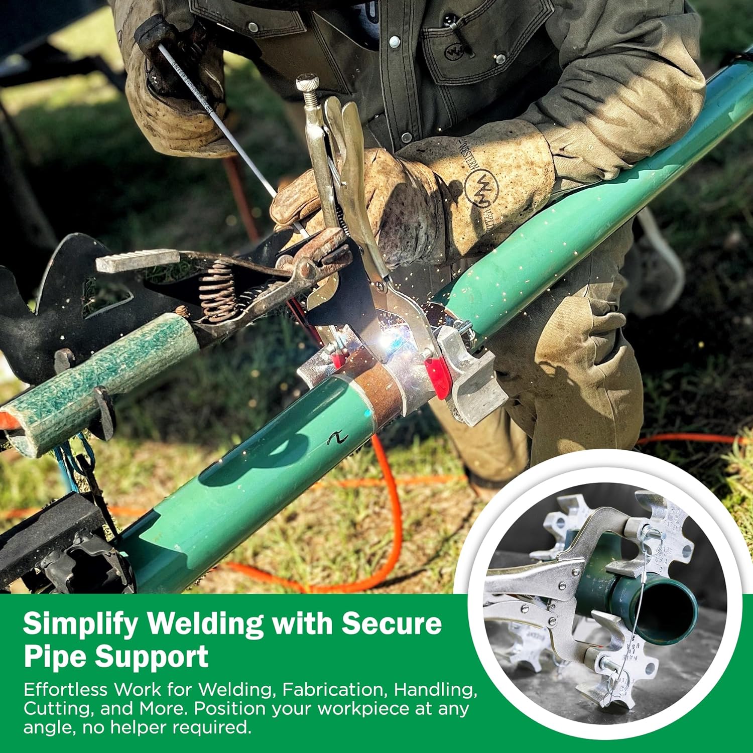 Welders 3rd Hand - Portable Pipe Welding Tool with Versatile Welding Clamps - Works with Most Butt Weld Fittings and Pipes - Enhance Accuracy