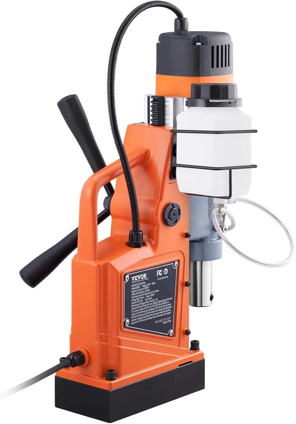 Mag Drill Press, 1550W 2" Boring Diameter, 2922lbf Power Magnetic Drill, 500 PRM, 10-Speed, Electric Drilling Machine for Metal Surface, Industrial and Home Improvement(W/ 2'')