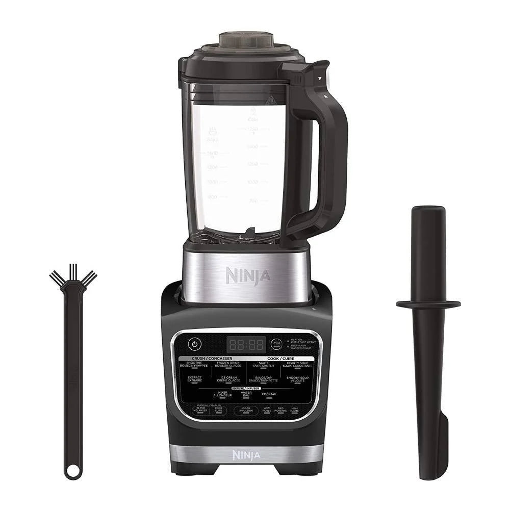 Ninja Foodi Cold  Hot Blender With 1400 Peak Watts Nonstick Glass Pitcher (HB152), 64 oz, Black
