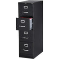 STAPLES 4-Drawer File Cabinet, Lockable, Black, 25"D x 15"W