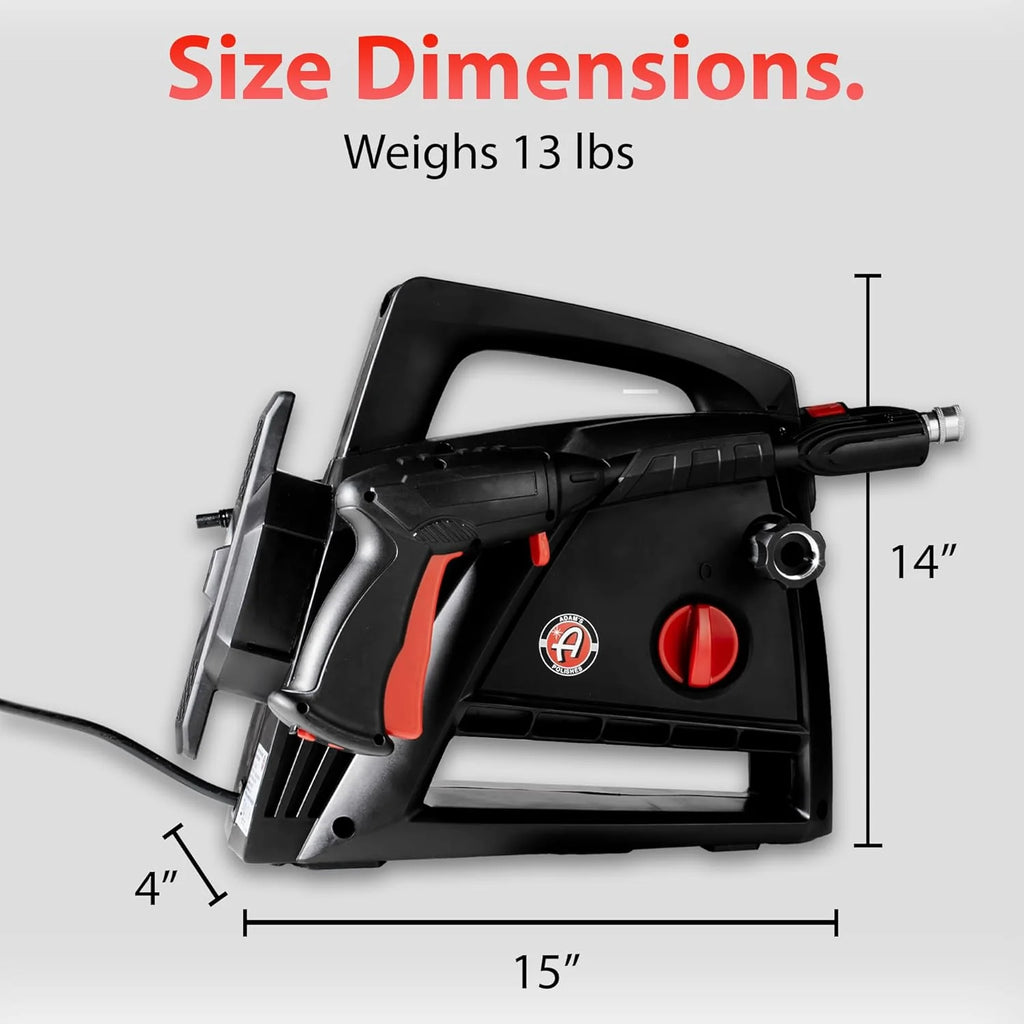 Electric Pressure Washer 2.0, Powerful 1.4 GPM 2000 PSI Car Pressure Washer Sprayer, Snub Nose  Tip Attachment, Use,Car Soap, Patio Boat RV Motorcycle Car Garage Deck Adam's Polishes(Compact)