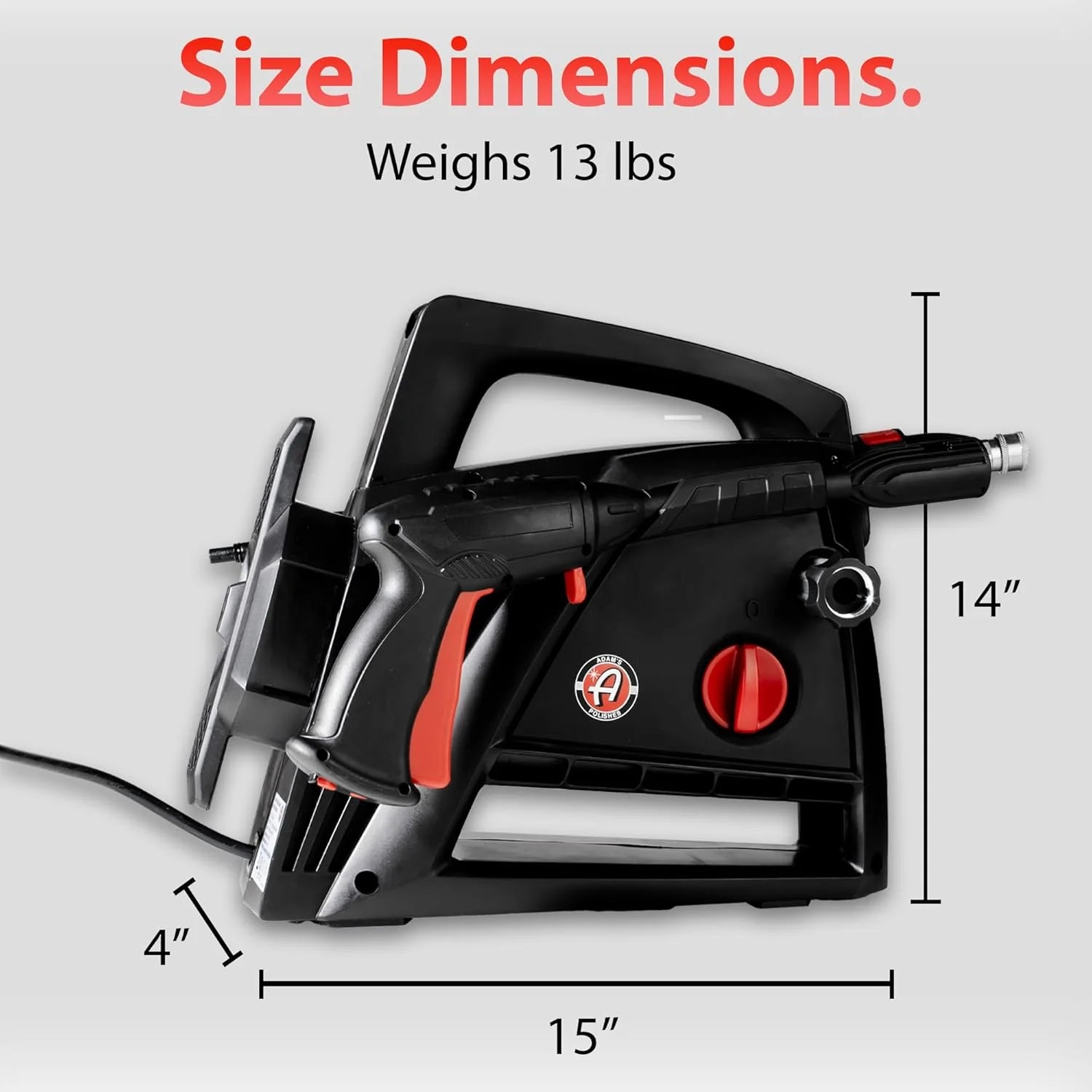Electric Pressure Washer 2.0, Powerful 1.4 GPM 2000 PSI Car Pressure Washer Sprayer, Snub Nose  Tip Attachment, Use,Car Soap, Patio Boat RV Motorcycle Car Garage Deck Adam's Polishes(Compact)