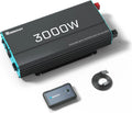 3000W Pure Sine Wave Inverter 12V DC to 120V AC Converter for Home, RV, Truck, Off-Grid Solar Power Inverter 12V to 110V with Built-in 5V/2.1A USB / Hardwire Port, Remote Controller(3KW(Built-in BT  ATS))