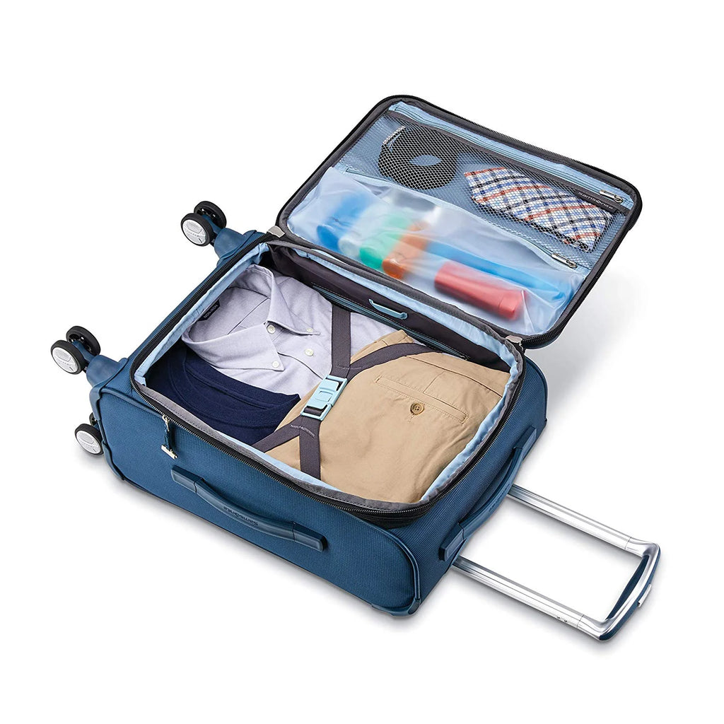 Samsonite Solyte DLX Carry on Expandable Spinner Mediterranean Blue
