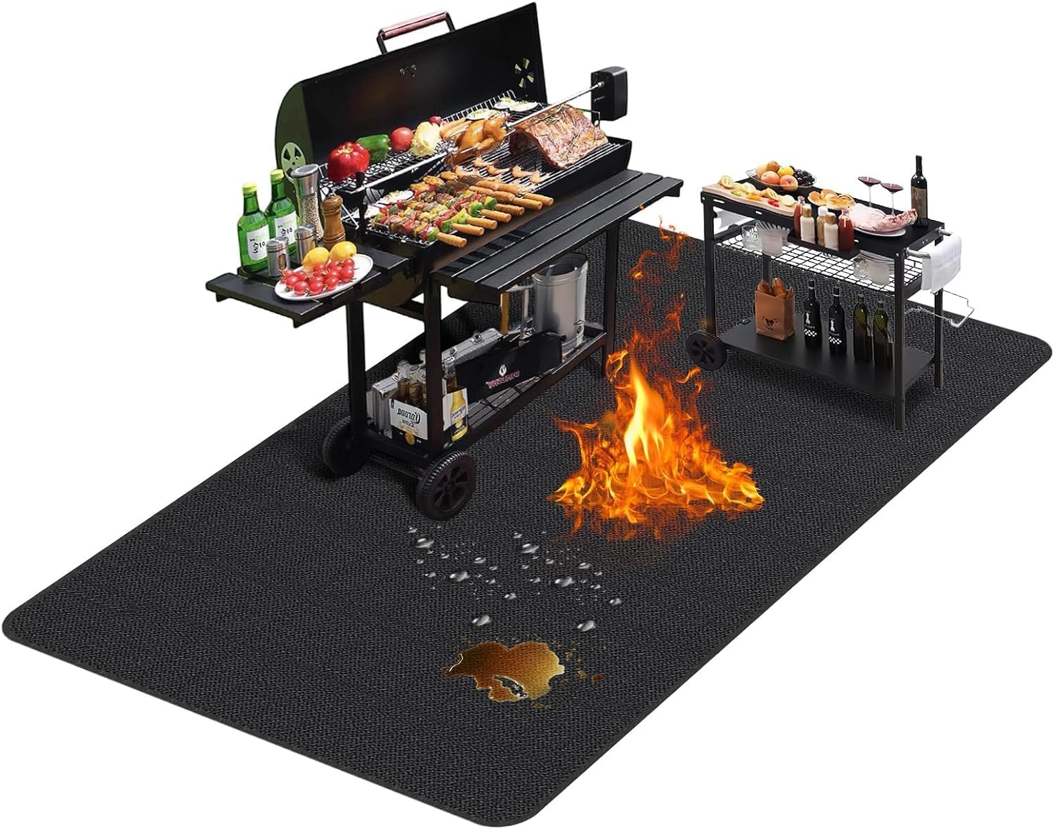 90x52 Inch Under Grill Mat for Outdoor Grill, Fireproof  Waterproof(76 x 52 inches)