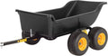 Heavy Duty Tandem Axle Cubic Foot ATV UTV Lawn Mower Trailer TA1200 and Wide Track Rubber Wheels Hauling Outdoor-Black, 1200 lbs. -15 cu.ft(1500 lbs. - 22 cu.ft./Tandem Axle)