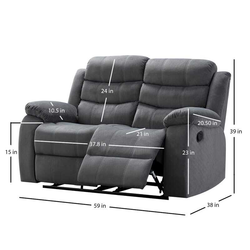 Kingstowne 59'' Pillow Top Arm Reclining Loveseat - Bed Bath  Beyond