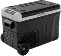 12 Volt Refrigerator, 53QT(50L) Electric Cooler, Portable Freezer 12V/24V DC 110-240V AC, 12V Fridge -4~68, 12V Cooler with Wheels  2 Baskets for Travel, Truck, Boat, Camping(37 Quart)