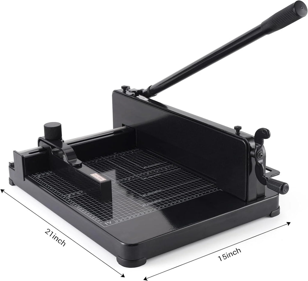 Heavy Duty Paper Cutter,12 inch Guillotine Paper Cutter,Guillotine Paper Cutters and Trimmers Cards Leather with Metal Base for Office Home School (Black, a4)(a4/Black)