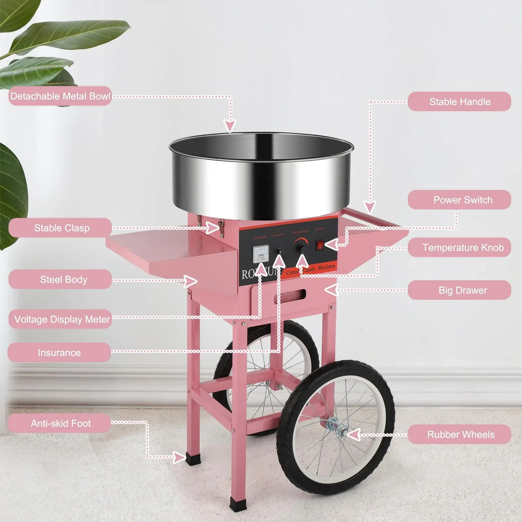 21 Inch Cotton Candy Machine Cart