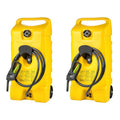 14 Gal Diesel Fuel Tank Container Pump, 2 Pack, Yellow