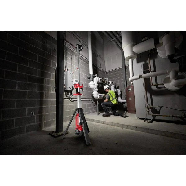 18V Lithium-Ion Cordless Rocket Dual Power Tower Lights with (2) 6.0Ah High Output Batteries