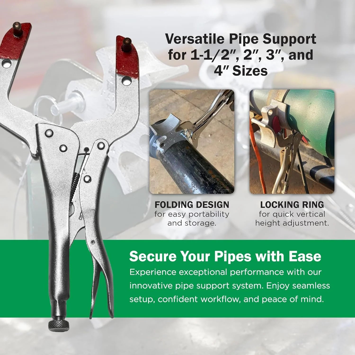 Welders 3rd Hand - Portable Pipe Welding Tool with Versatile Welding Clamps - Works with Most Butt Weld Fittings and Pipes - Enhance Accuracy