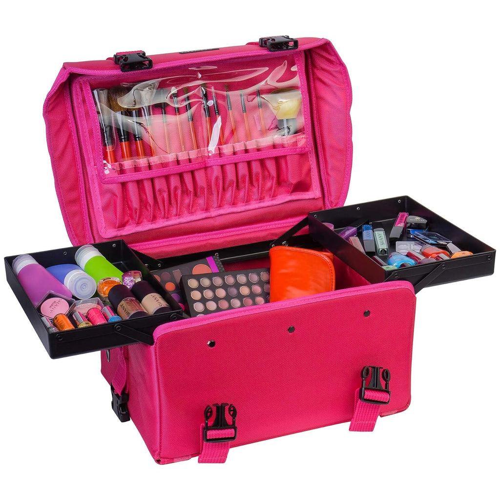 Jet Black Vinyl Cosmetic Case Travel Bag(JET BLACK)