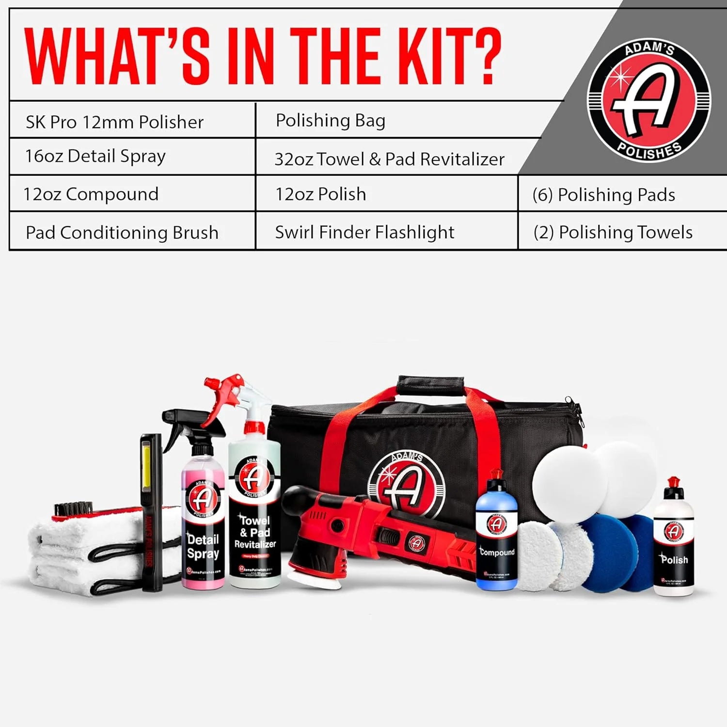 Car Polisher Kit (10 Item) - Professional Dual Action Polisher for Car Detailing - Paint Correction, Waxer Buffer DA Polisher - Variable Speed Car Polisher System(Polishing Kit (10 Items))