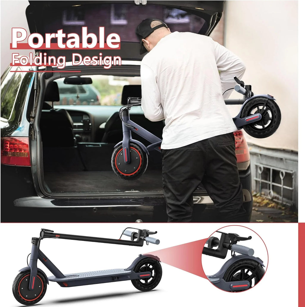Electric Scooter - 350W Motor, Max 21 Miles Long Range, 19Mph Top Speed, 8.5" Tires, Portable Folding Commuting Electric Scooter Adults with Dual Braking System and App Control