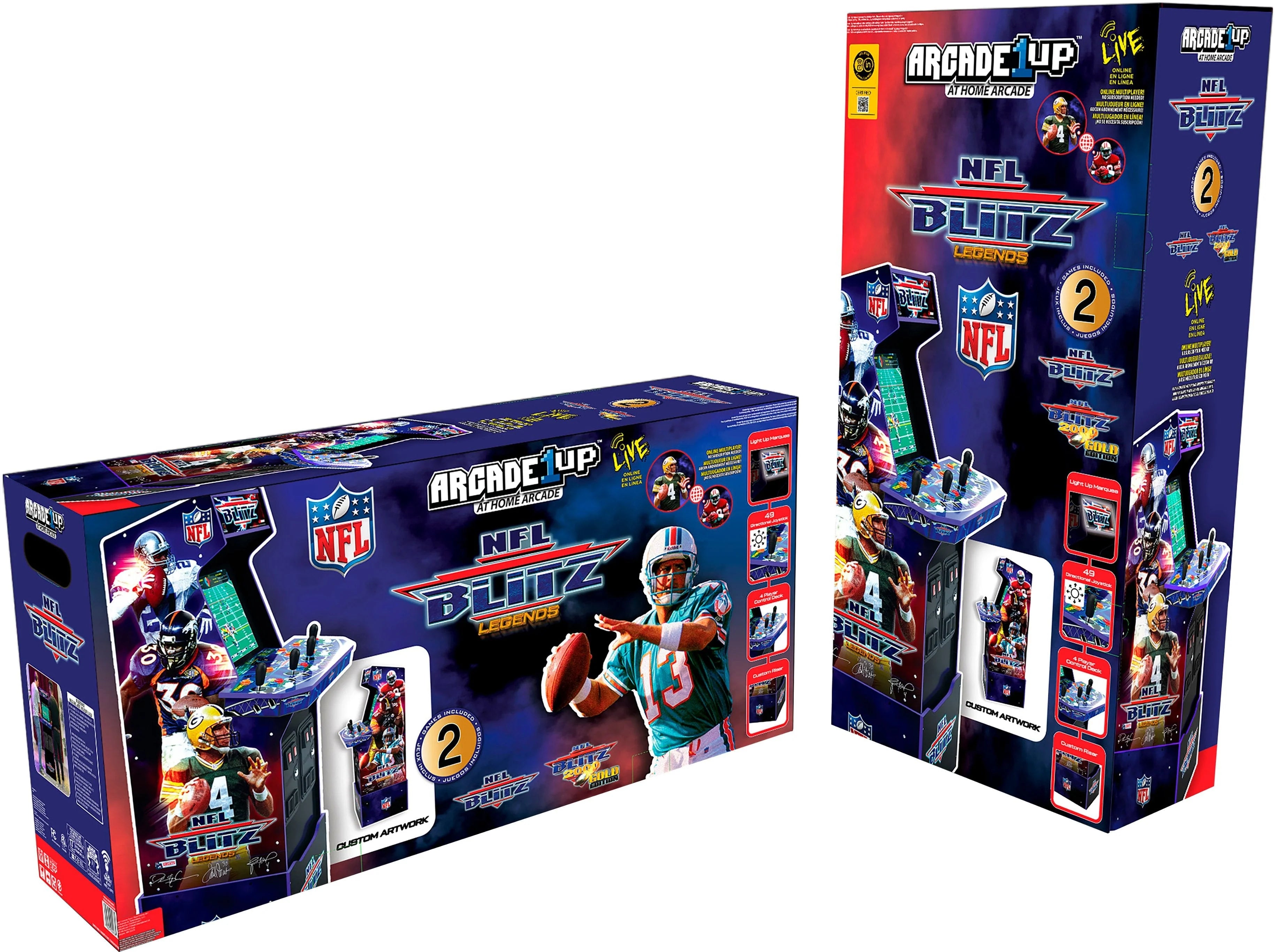Arcade1Up – NFL Blitz Arcade with Riser and Lit Marquee – Multi