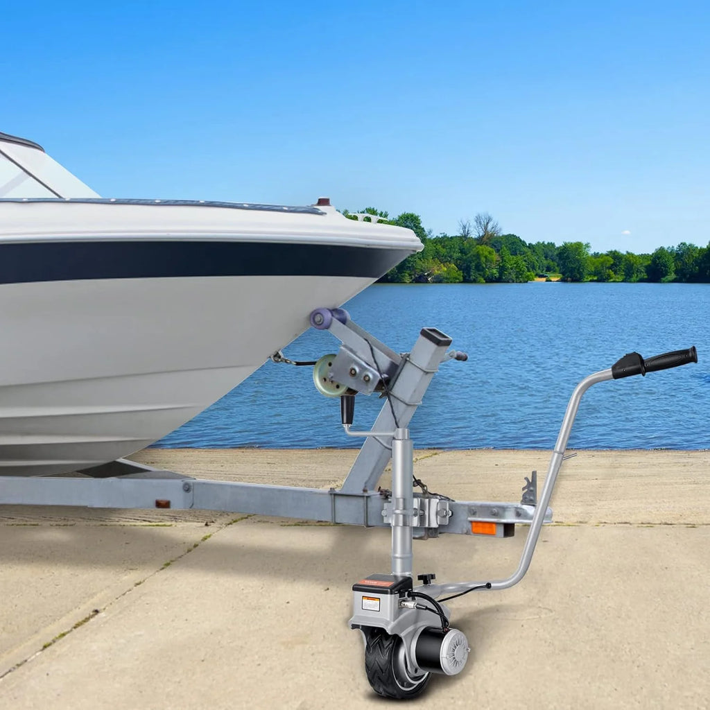 5000LBS Electric Trailer Dolly, 12V, 22FT/MIN, 12–24.8in Adjustable Height, 8in Rubber Tires, Moving Trailer Car