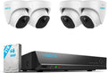 Smart 5MP 8CH Home Security Camera System, 4pcs Wired 5MP PoE IP Cameras Outdoor with Person Vehicle Detection, 4K 8CH NVR with 2TB HDD for 24-7 Recording, RLK8-520D4-5MP