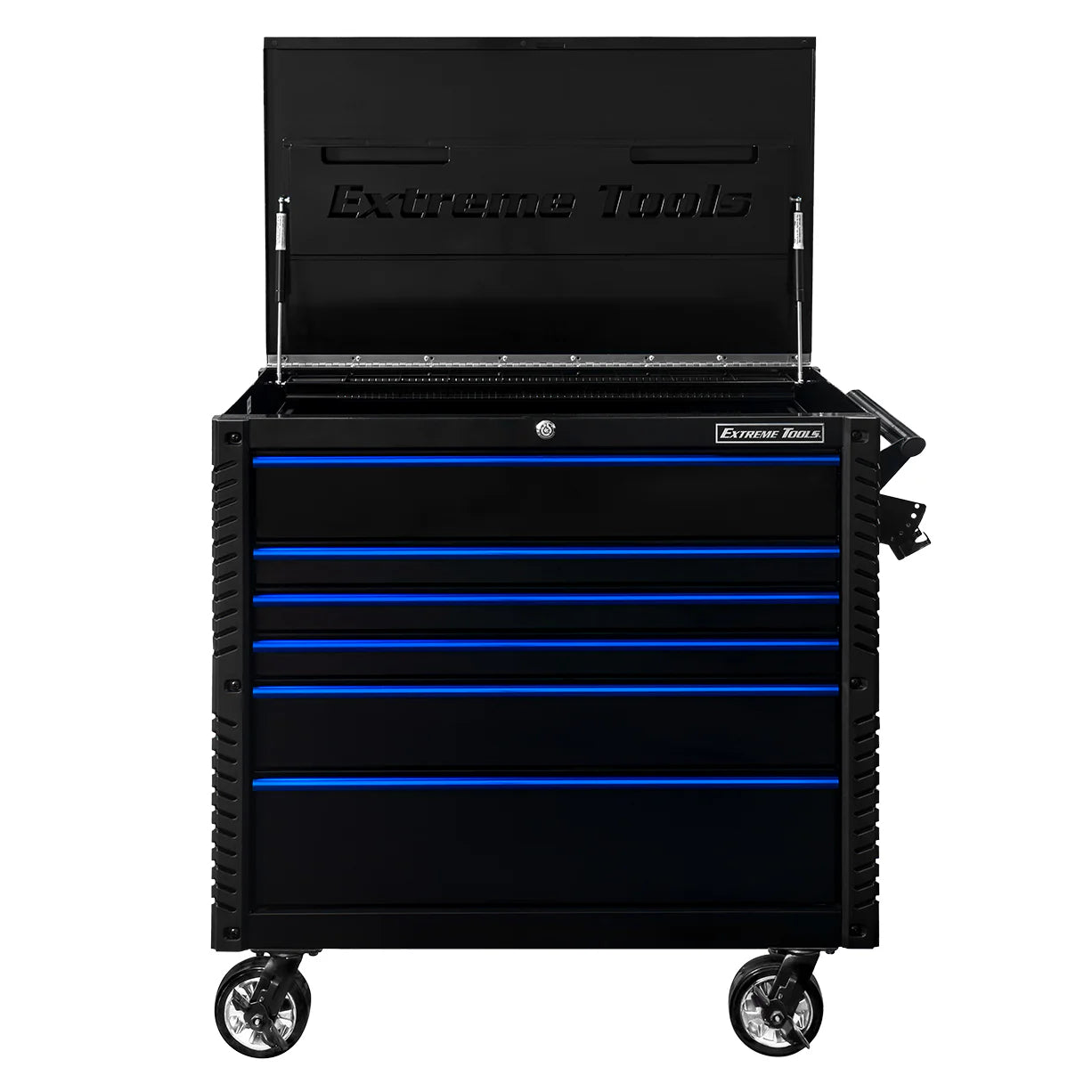 Extreme Tools EX Professional Series 41” 6 Drawer Tool Cart(Black - Blue)