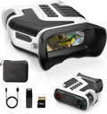Night Vision Goggles, Night Vision Binoculars 4K Infrared Digital with 1300ft View Range, High Sensitivity Night Goggles for Hunting, Camping and Surveillance, Rechargeable, 32GB TF Card Inclu(Black and White)