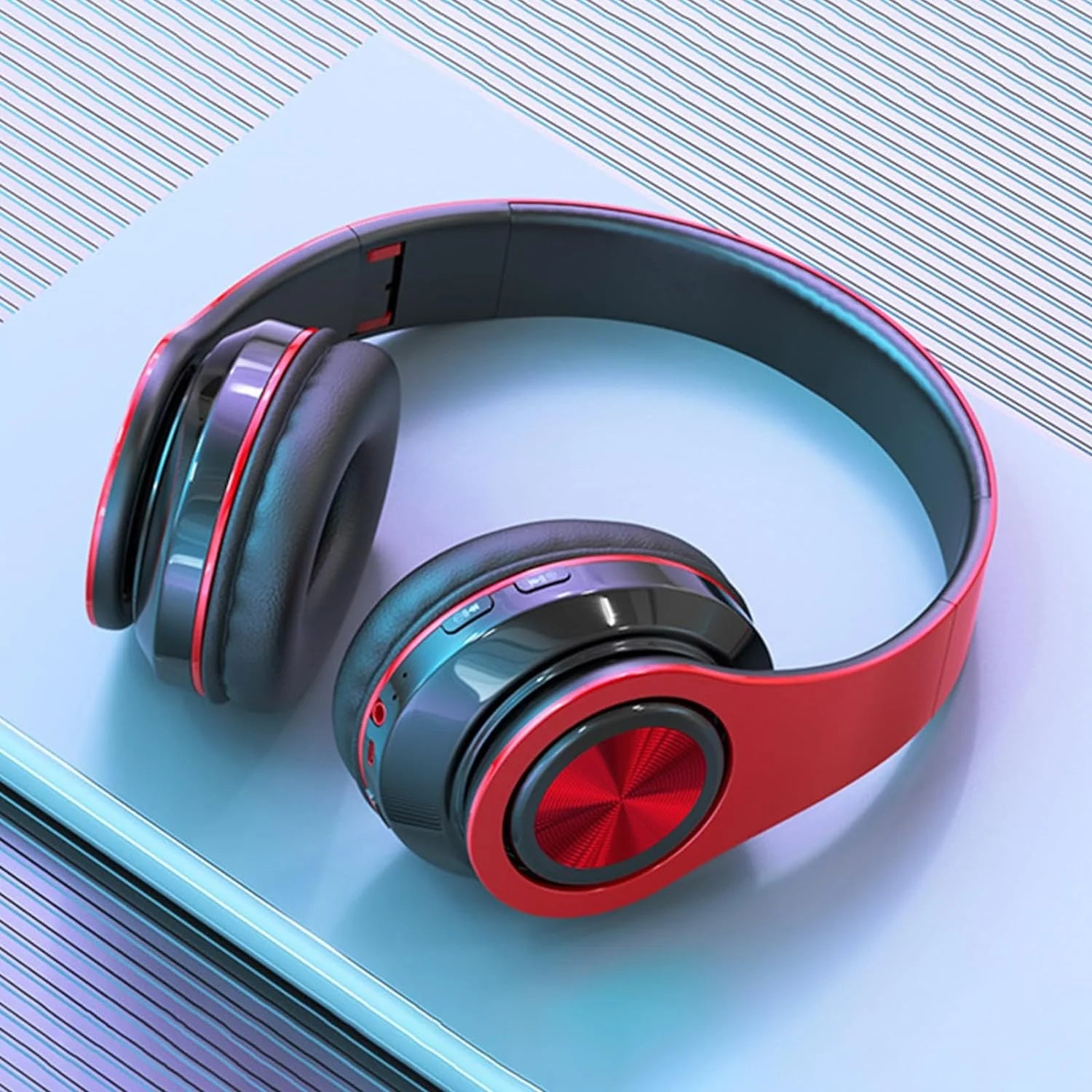 Wireless Gaming Headsets Bluetooth Headphones, Noise Reduction Over Ear Wireless Bluetooth Earphone Wired and Wireless Mode Smart Bluetooth Stereo Gifts for Women Men Earphone # Clearance(Black-A)