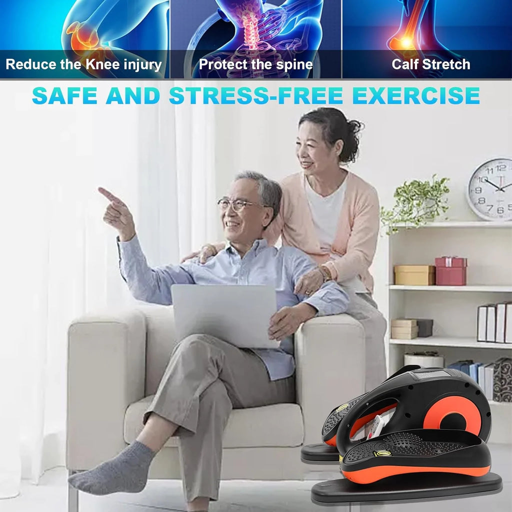 Vélo elliptique sous le bureau,vélo elliptique assis électrique,elliptique silencieux et compact avec écran d'affichage,télécommande,vélo elliptique pour la maison,vélo elliptique pour personnes agées