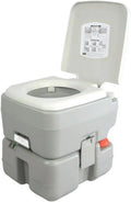 Portable Toilet with Carry Bag – Indoor Outdoor Toilet with CHH Piston Pump  Level Indicator – 5.3 Gallon Large Waste Tank – 100-120 Flushes for RV, Camping, Hiking  Boating, SLCATL320(37cm x 41cm x 35cm/Gray/Portable Toilet)