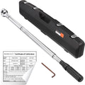 1-Inch Drive Click Torque Wrench, Dual-Scale Adjustable Torque Wrench Set with a Hex Key 200-1000ft.lb / 271-1356.7Nm(3/4)