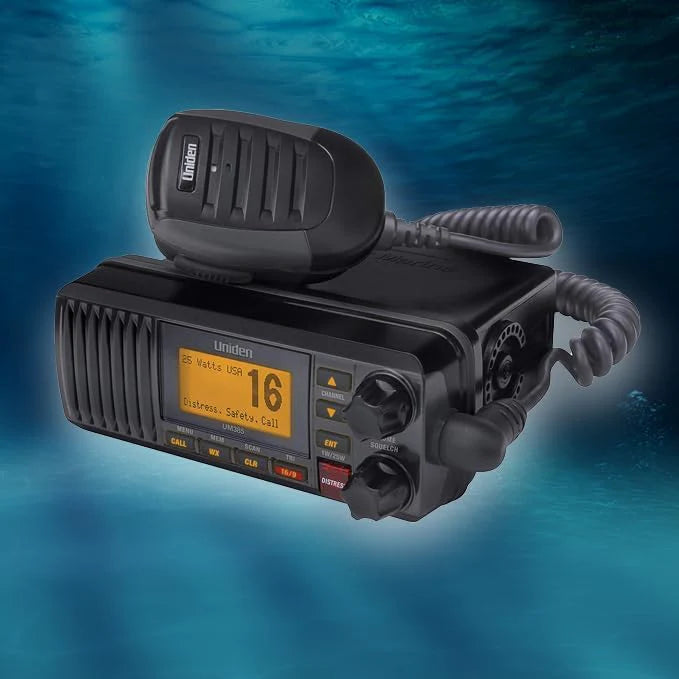 Fixed Mount Marine Vhf Radio, Waterproof IPX4 with Triple Watch, Dsc, Emergency/Noaa Weather Alert, All Usa/International/Canadian Marine Channels, Memory Channel Scan, White(Radio/White and grey)
