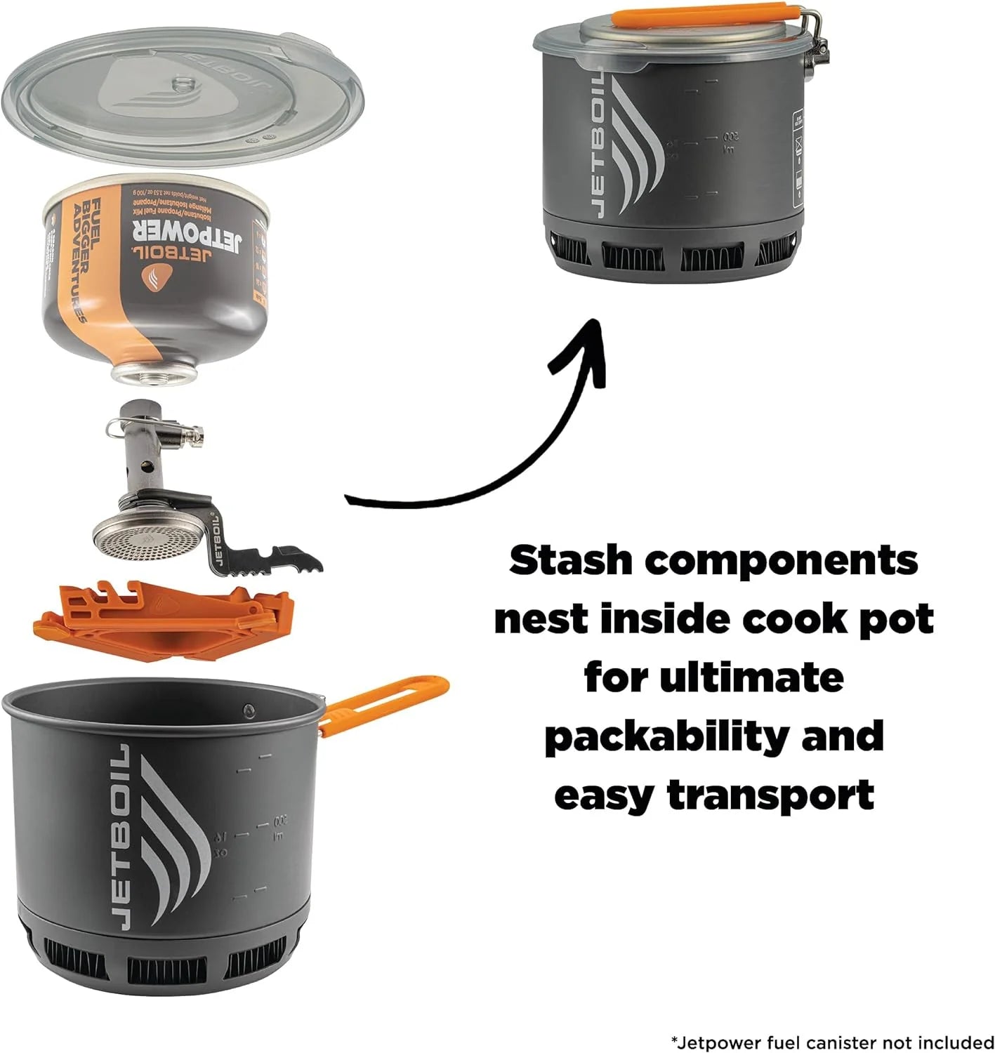 Ultralight Camping  Backpacking Stove System, Nesting Portable Propane/Isobutane Burner with Cooking Cup for Outdoor Trips  Hiking
