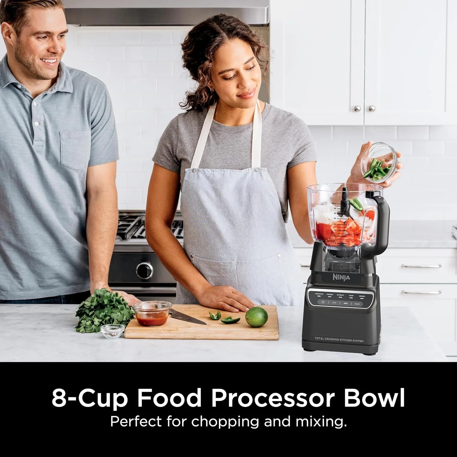 Mega Kitchen System, 1500W, 4 Functions for Smoothies, Processing, Dough, Drinks  More, with 72-oz.* Blender Pitcher, 64-oz. Processor Bowl, (2) 16-oz. To-Go Cups  (2) Lids, Black(Pitcher+Bowl+(2) 18-oz. Cups)