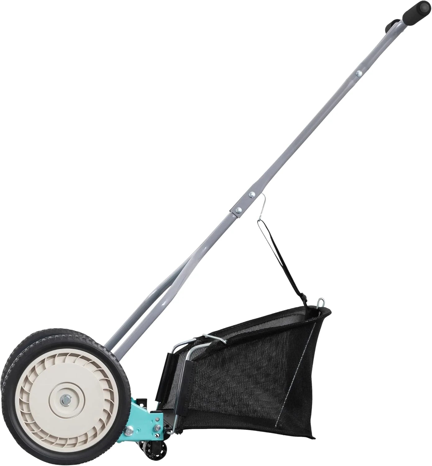 Mower Company 1725-16GC 16-inch 7-blade reel mower with grass debris collection device, designed specifically for lawns, green model(16-Inch， 7-Blade with Grass Catcher)