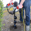XtremepowerUS 1500W Electric Post Hole Digger with 6" Auger Bit, Anti Vibration Handle  Safety Lock for Soil  Fence Posts