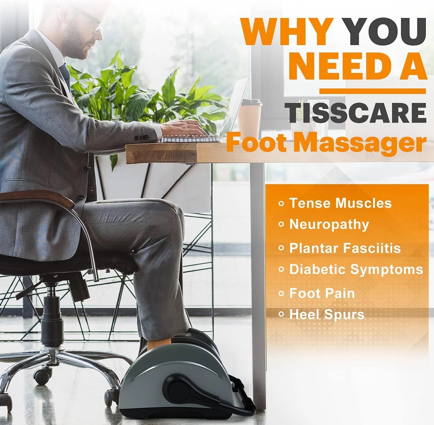 Shiatsu Foot Massager with Heat-Foot Massager Machine for Neuropathy, Plantar Fasciitis and Pain Relief-Massage Foot, Leg, Calf, Ankle with Deep Kneading Heat Therapy, Gift for Mother's Day(Gray)