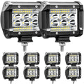 Bar, LED Light Bay 4 inch 78W 5000lm LED Truck Working Light Spotlight Car light Strip LED Light Bay 12V 24V Boat Pickup ATV UTV RV Spotlight, 10Pack