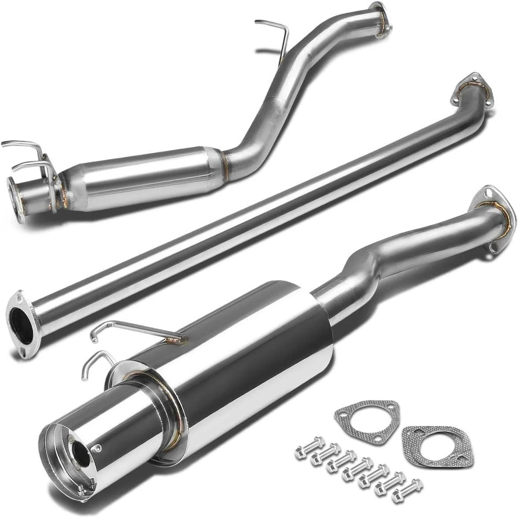 CBE-HC06EX-BT Catback Exhaust System [for 06-11 Honda Civic EX/LX/DX](Round Burnt)