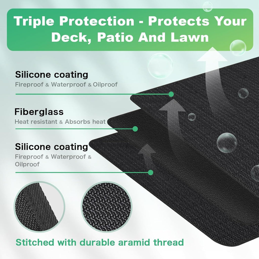 90x52 Inch Under Grill Mat for Outdoor Grill, Fireproof  Waterproof(76 x 52 inches)