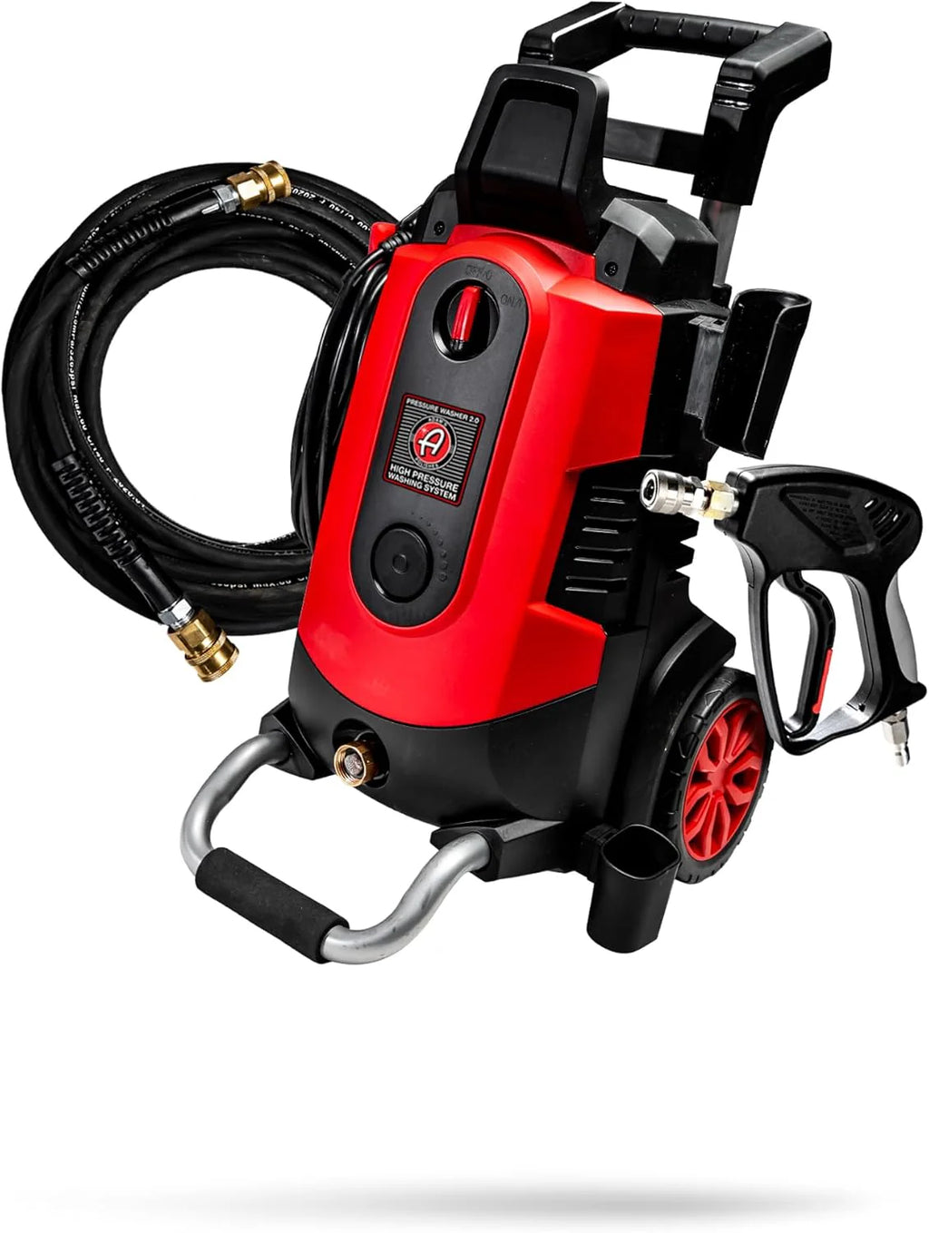 Electric Pressure Washer 2.0, Powerful 1.4 GPM 2000 PSI Car Pressure Washer Sprayer, Snub Nose  Tip Attachment, Use,Car Soap, Patio Boat RV Motorcycle Car Garage Deck Adam's Polishes(Compact)