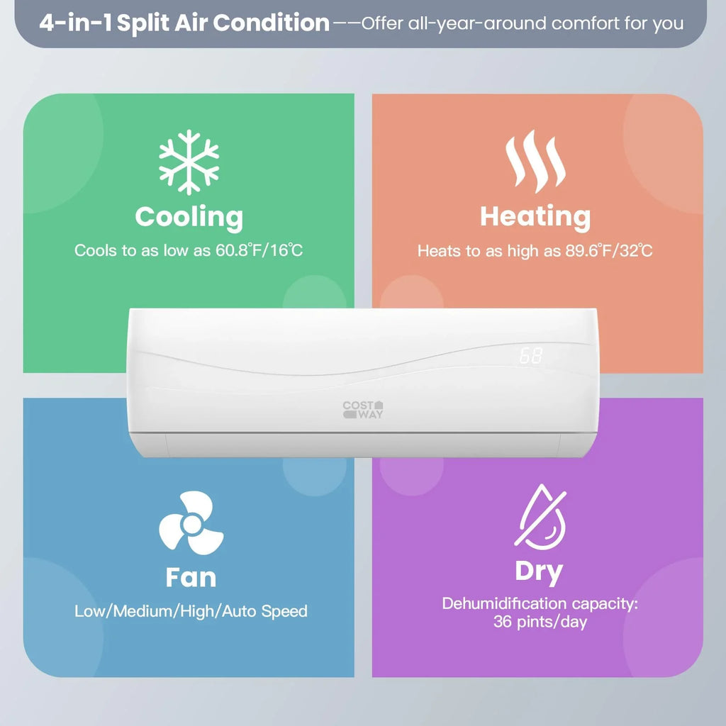 12000BTU Mini Split Air Conditioner Heater