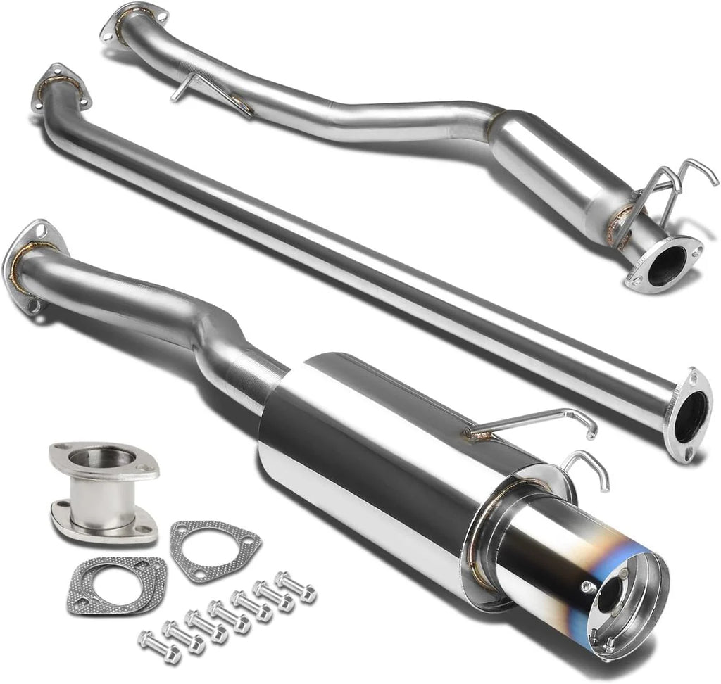 CBE-HC06EX-BT Catback Exhaust System [for 06-11 Honda Civic EX/LX/DX](Round Burnt)