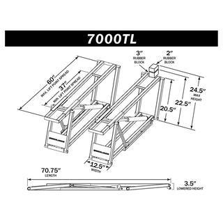 7000TL Portable Car Lift for Trucks  SUVs, 7000 lbs Capacity