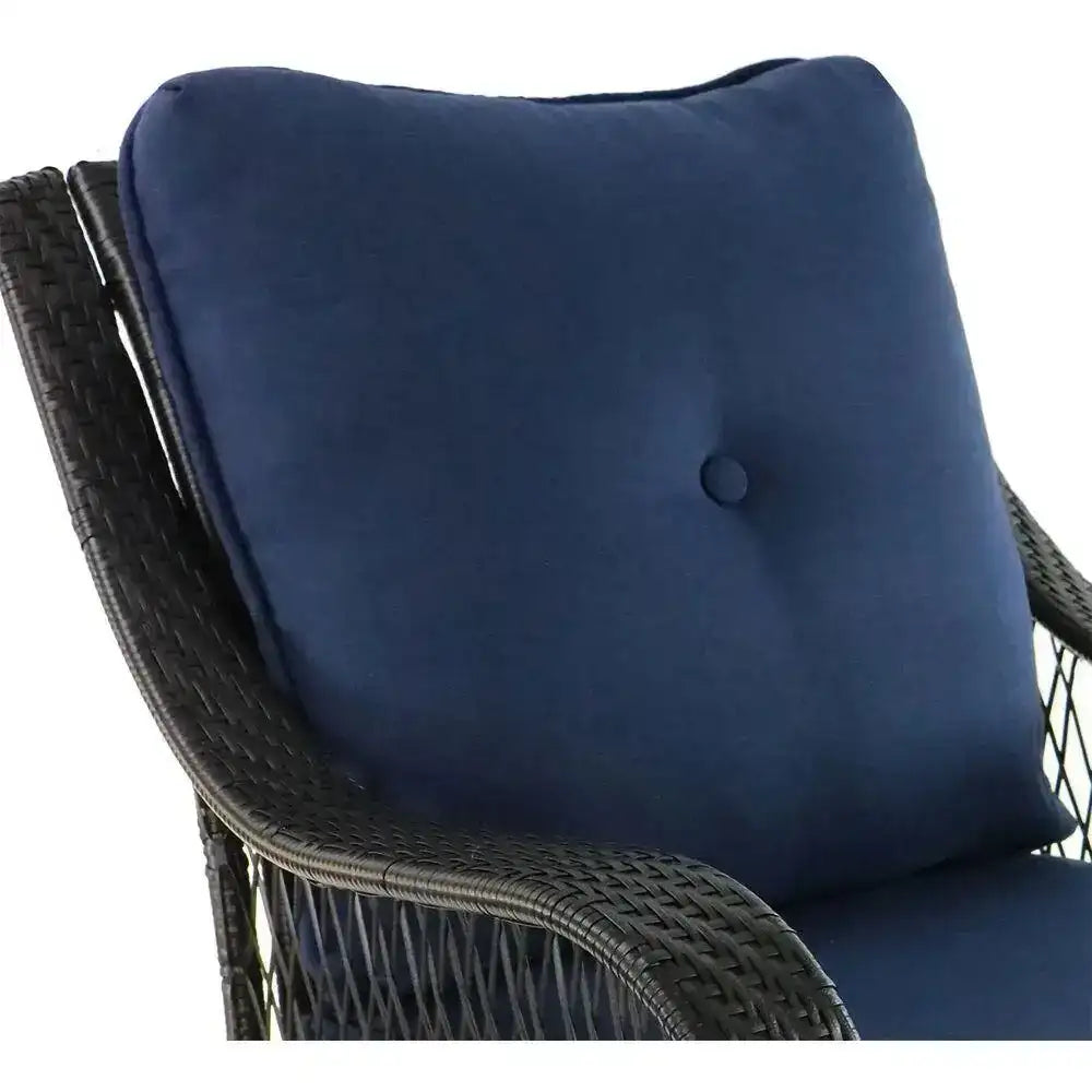 Orleans 5-Piece Steel Patio Fire Pit Conversation Set with Navy Blue C - Bed Bath  Beyond(Red)