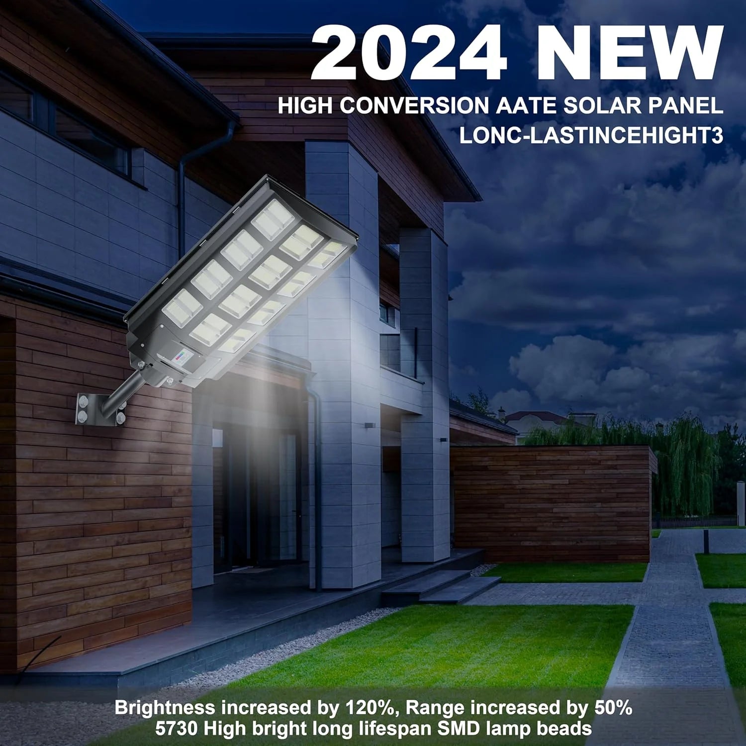 3200W Solar Street Lights Outdoor 240000 Lumens Solar Flood Lights with Remote Control  Motion Sensor, Waterproof IP66 Dusk to Dawn Solar Lights for Garden,Yard, Path, Parking Lot 2-Pack(4000W-2Pack)