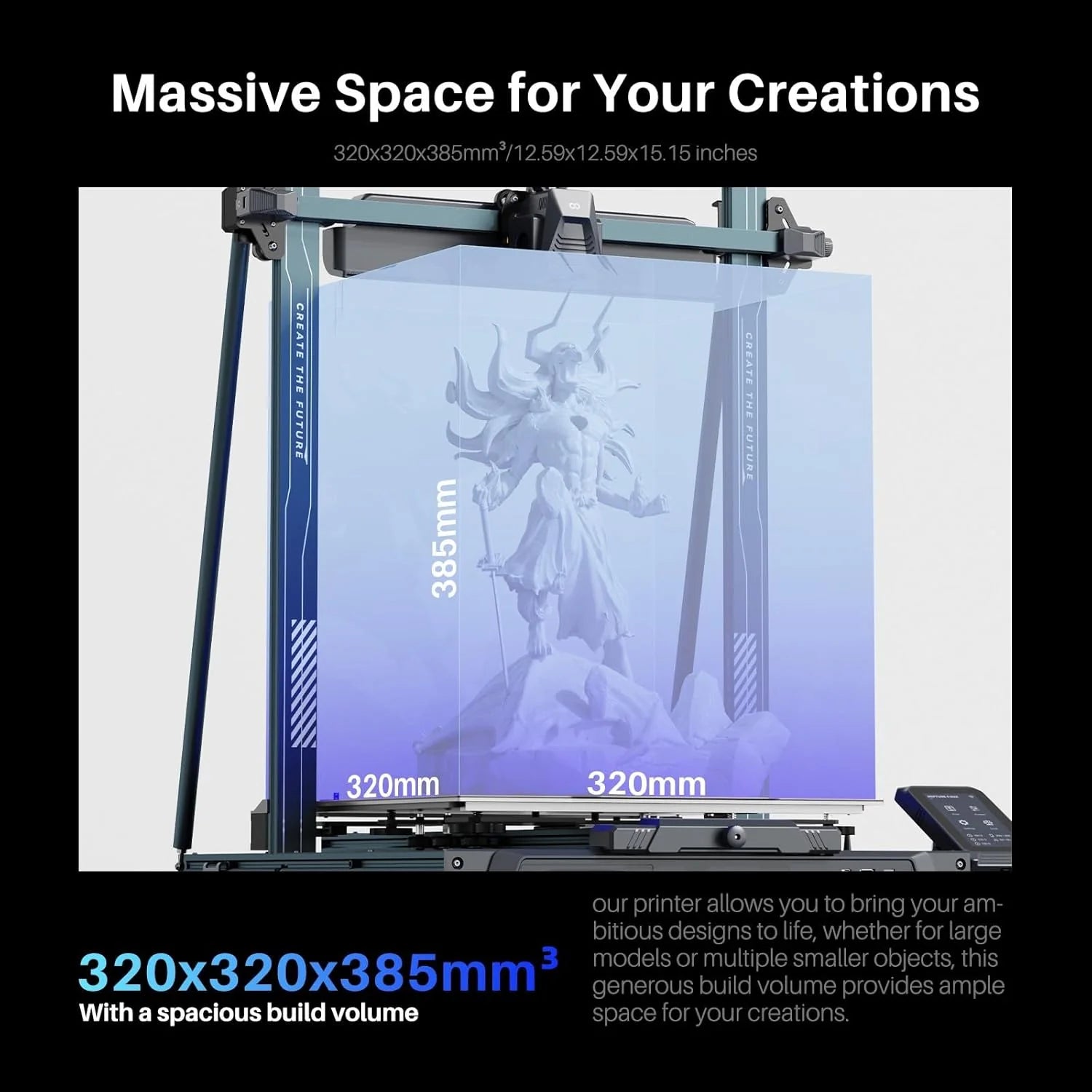 Printer with Auto Bed Leveling, Dual-Gear Direct Extruder, Dual Lead Screw Drive, Removable Capacitive Screen, 8.85x8.85x11in Large Printing Size(Neptune 4 Pro)