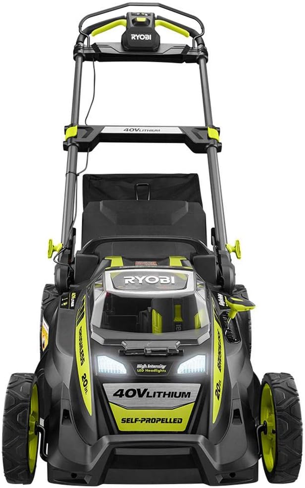 20" RY40190 40-Volt Brushless Lithium-Ion Cordless Battery Self Propelled Lawn Mower with 5.0 Ah Battery and Charger Included
