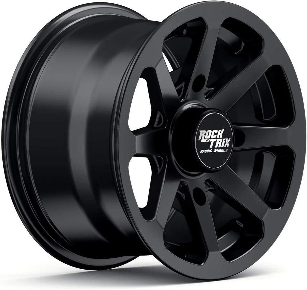 RT102 15in Wheels 15x7 4x137, 4+3 Offset, ATV UTV SxS Rims, Compatible with Can Am Commander Max Defender Max Pro Maverick X3 Maverick Trail, 4/137 Matte Black, Set of 4(14x7 (5+2))