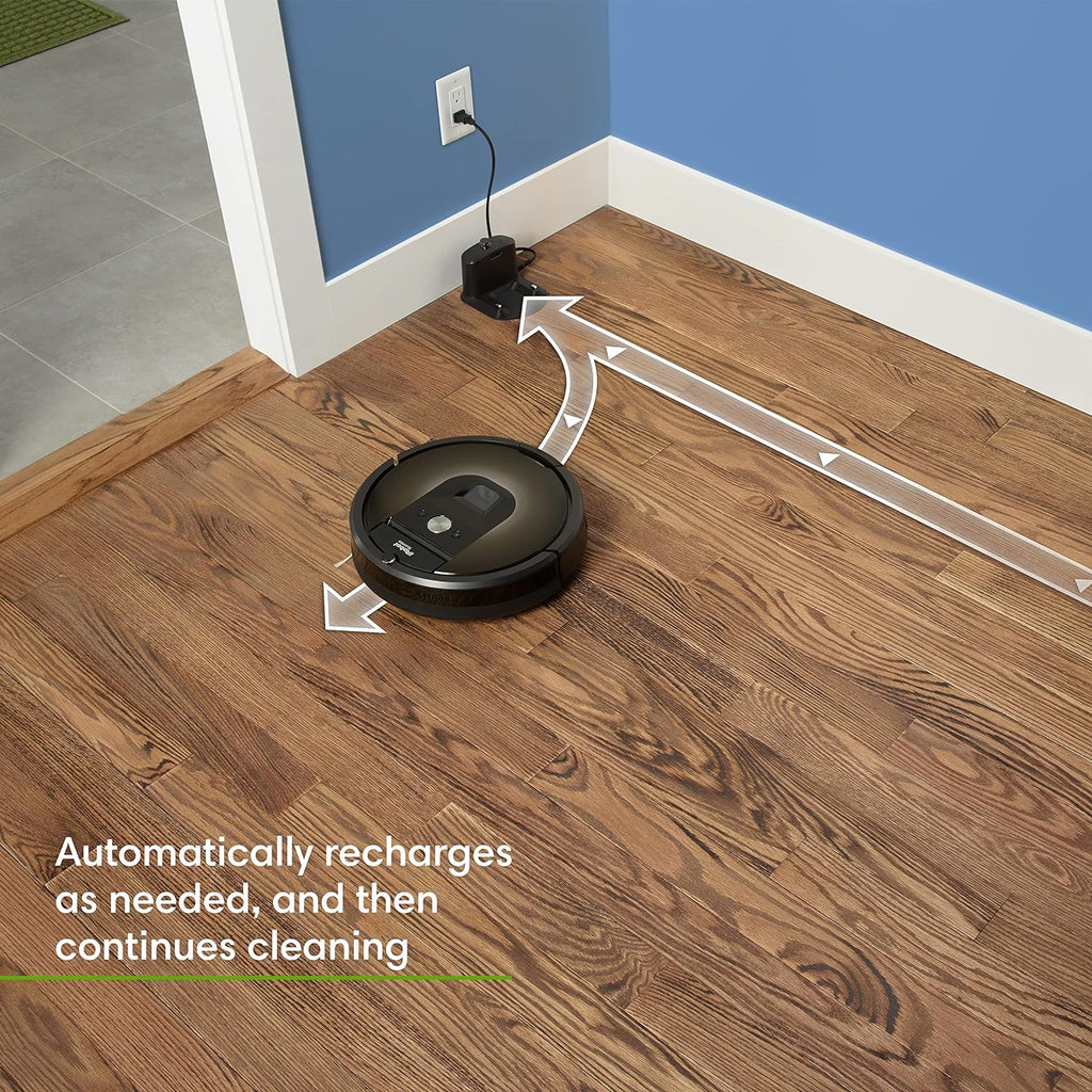 Robot Vacuum-Wi-Fi Connected Mapping, Works with Alexa, Ideal for Pet Hair, Carpets, Hard Floors, Power Boost Technology(Roomba 981)